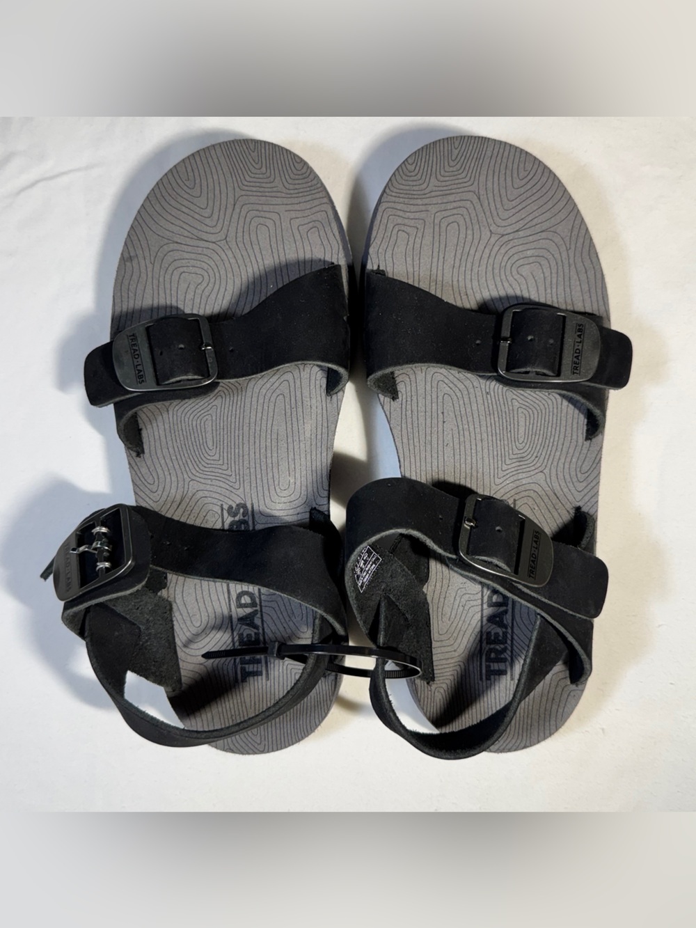 Woman’s Tread Labs Adjustable Strap Buckle Slip-On Sandal Black US Size 9